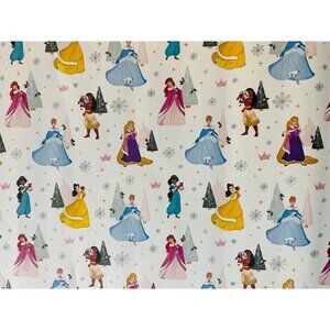 Hallmark Wrapping Paper Christmas Disney Princesses White 30 sq ft Roll Holiday